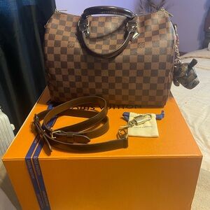 Louis Vuitton Speedy 30 Damier Ebene Handbag